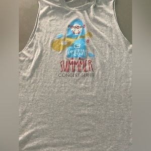 Cycle Bar gray concert series cutoff tank top